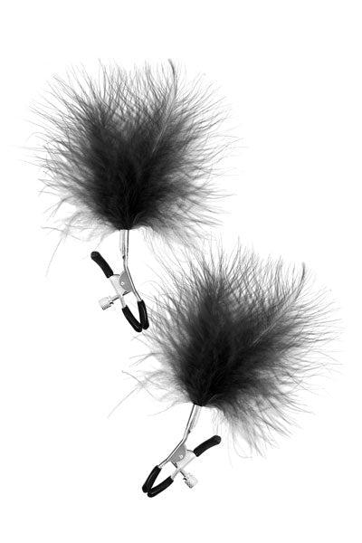 Sweet Caress - Tepelklemmen Met Zachte Zwarte Veertjes-Laced-up.nl