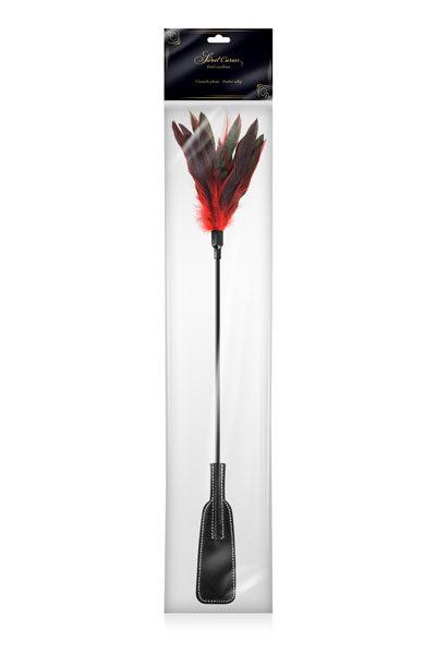 Sweet Caress - Zweepje En Streelveer In 1 - Rood-Erotiekvoordeel.nl