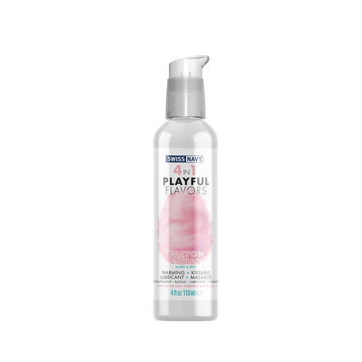 Swiss Navy - 4 in 1 Playful Flavors - Likbaar en Verwarmend Glijmiddel en Massage - Cotton Candy-Erotiekvoordeel.nl