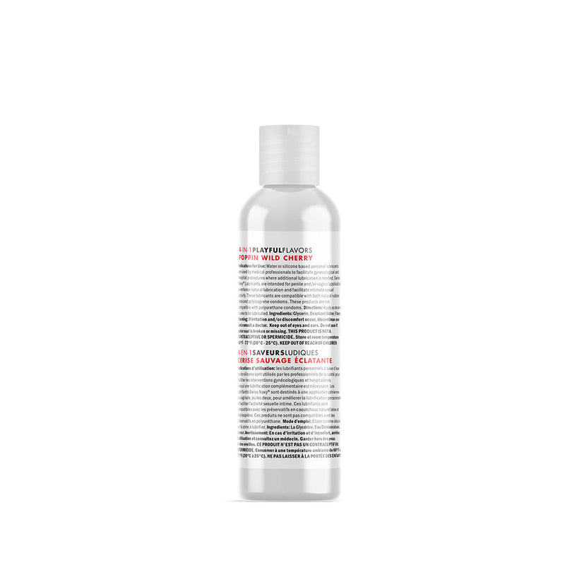 Swiss Navy - 4 in 1 Playful Flavors - Likbaar en Verwarmend Glijmiddel en Massage - Poppin Wild Cherry-Erotiekvoordeel.nl