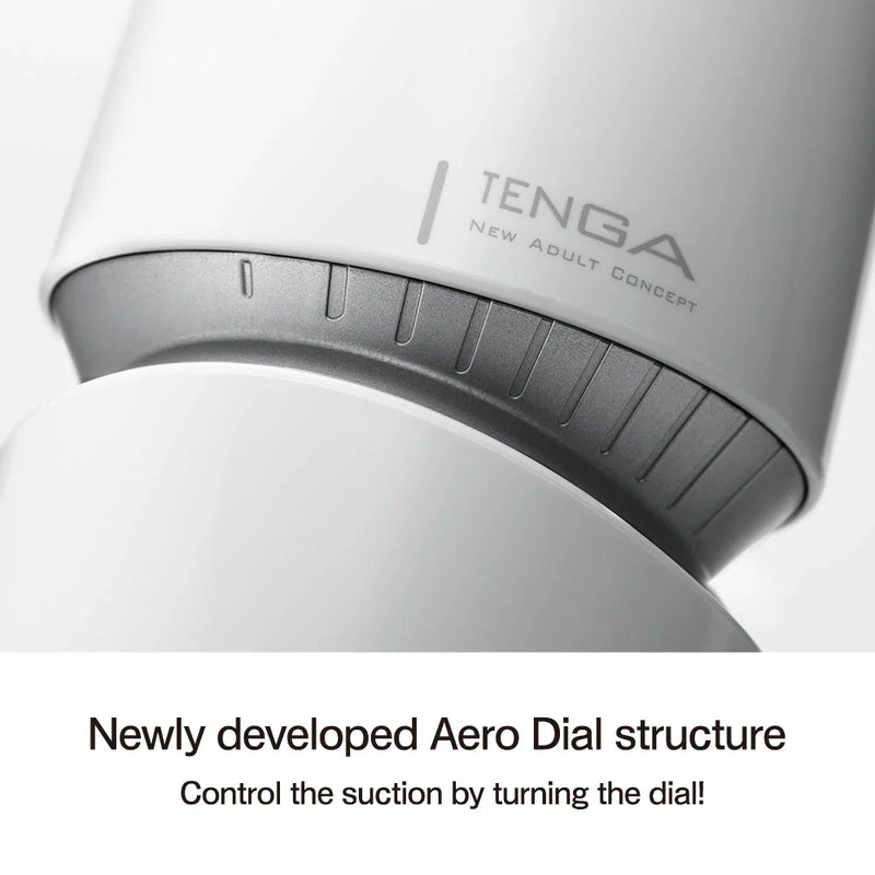Tenga - Aero Cobalt Ring - Masturbator - Inclusief Droog Standaard - Wit-Erotiekvoordeel.nl