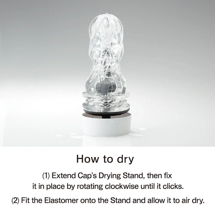 Tenga - Aero Cobalt Ring - Masturbator - Inclusief Droog Standaard - Wit-Erotiekvoordeel.nl