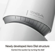 Tenga - Aero Cobalt Ring - Masturbator - Inclusief Droog Standaard - Wit-Erotiekvoordeel.nl