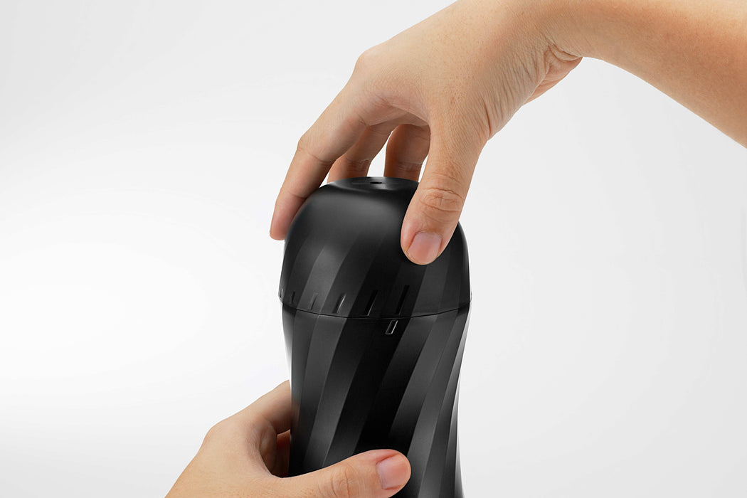 Tenga - Air-Tech Twist Masturbator - Ripple - Blauw/Zwart-Laced-up.nl