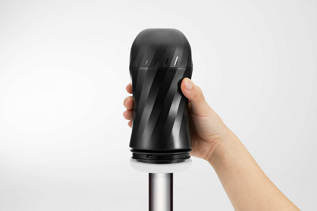 Tenga - Air-Tech Twist Masturbator - Ripple - Blauw/Zwart-Laced-up.nl