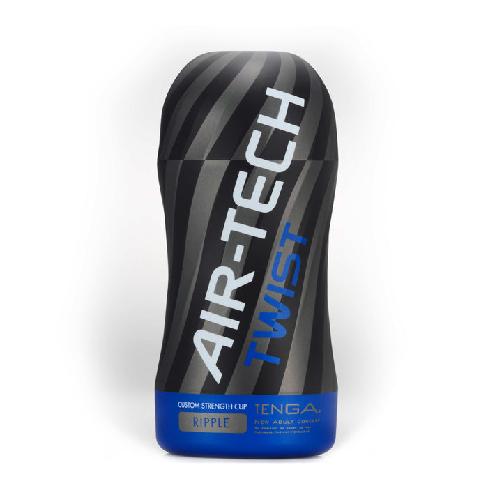 Tenga - Air-Tech Twist Masturbator - Ripple - Blauw/Zwart-Laced-up.nl