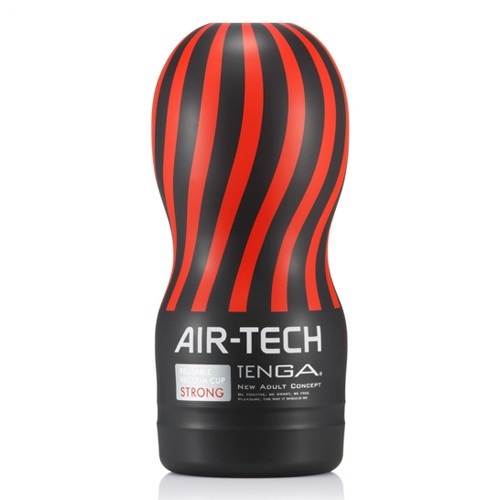 Tenga - Air-Tech Vacuum Cup Masturbator - Strong - Zwart/Rood-Laced-up.nl
