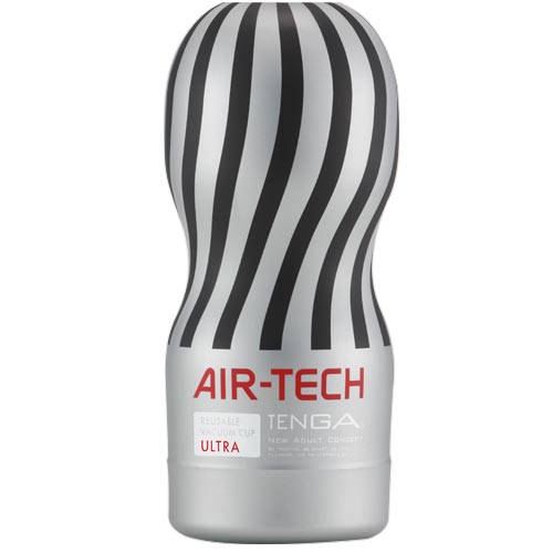 Tenga - Air-Tech Vacuum Cup Masturbator - Ultra - Zwart/Zilver-Laced-up.nl