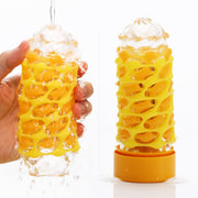 Tenga - Masturbateur Arte Weave - Jaune/Orange - Laced-up.nl