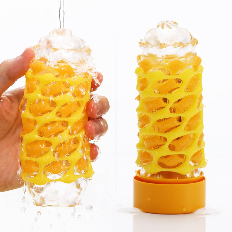 Tenga - Masturbateur Arte Weave - Jaune/Orange - Laced-up.nl
