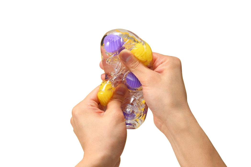 Tenga - Bobble Vacuum Cup Masturbator - Magic Marbles - Transparant/Paars/Geel-Laced-up.nl