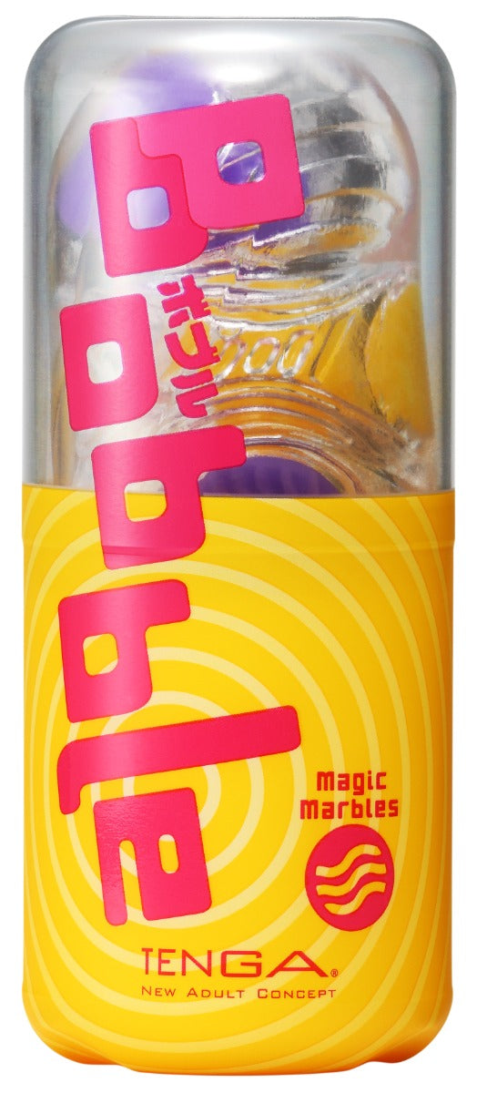 Tenga - Bobble Vacuum Cup Masturbator - Magic Marbles - Transparant/Paars/Geel-Laced-up.nl