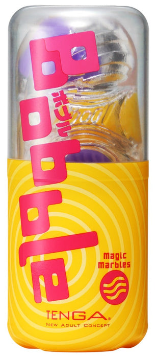 Tenga - Bobble Vacuum Cup Masturbator - Magic Marbles - Transparant/Paars/Geel-Laced-up.nl