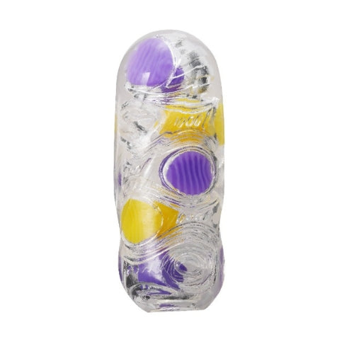 Tenga - Masturbateur Bobble Vacuum Cup - Magic Marbles - Transparent/Violet/Jaune - Laced-up.nl