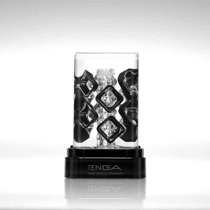 Tenga - Crystal Block Masturbator - Transparant/Zwart-Laced-up.nl