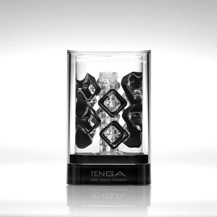 Tenga - Crystal Block Masturbator - Transparant/Zwart-Laced-up.nl