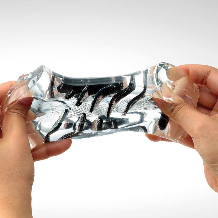 Tenga - Crystal Block Masturbator - Transparant/Zwart-Laced-up.nl