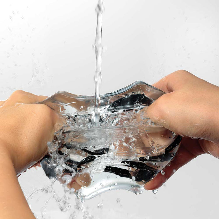 Tenga - Crystal Block Masturbator - Transparant/Zwart-Laced-up.nl