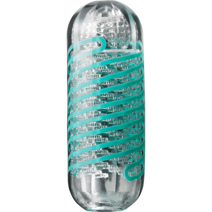 Tenga - Spinner 04 Pixel Masturbator - Transparant/Turquoise-Erotiekvoordeel.nl