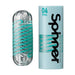 Tenga - Spinner 04 Pixel Masturbator - Transparant/Turquoise-Erotiekvoordeel.nl