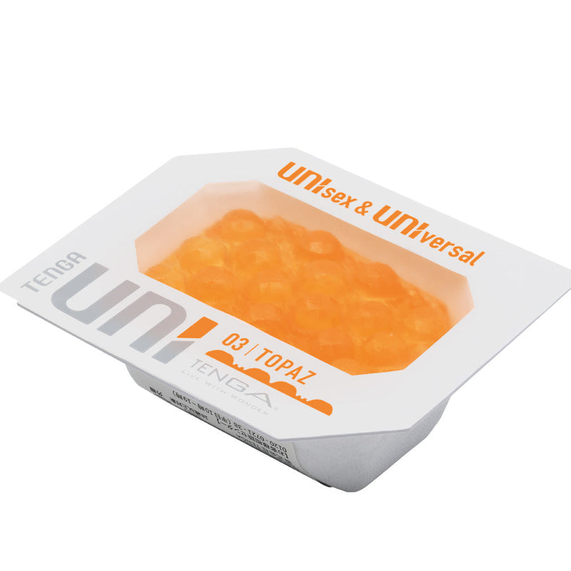 Tenga - Uni 3 Topaz - Unisex Stroker Masturbator - Oranje-Laced-up.nl