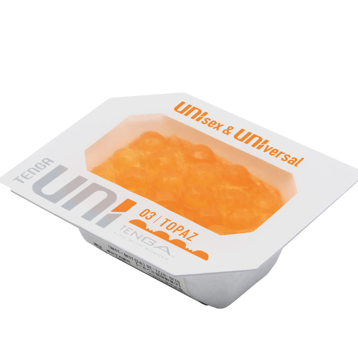 Tenga - Uni 3 Topaz - Unisex Stroker Masturbator - Oranje-Laced-up.nl