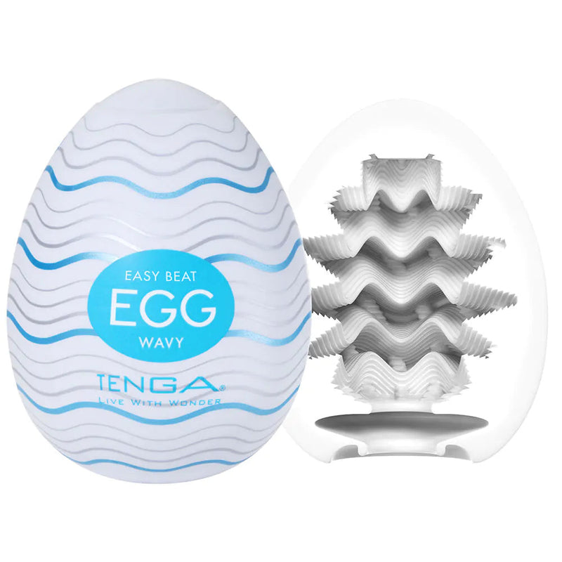 Tenga Wavy Eggs 6er-Pack - Masturbator-Set mit wellenförmigen Rippen - Laced-up.nl