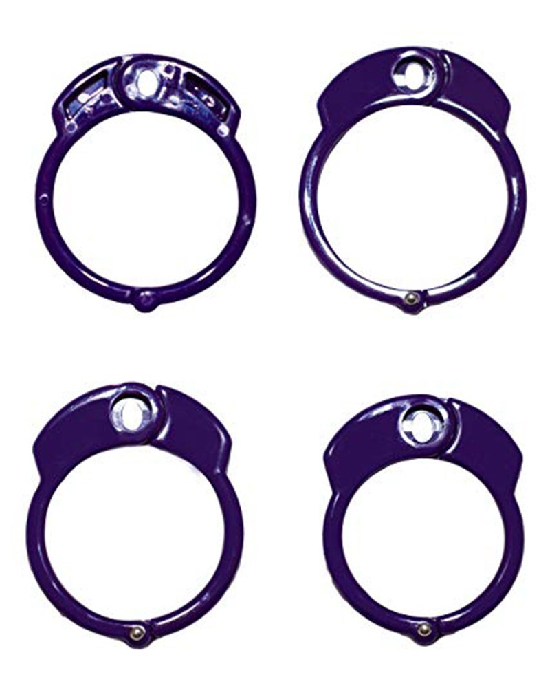 TieMeUp - Faux Leather Cuffs - Soft Fur Lining - Purple -Laced-up.nl