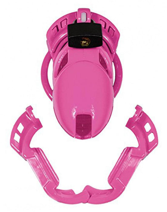 The Vice - Kuisheidskooi - Peniskooi - Chastity Cage - Roze - Verkrijgbaar in de Maten Mini Standaard en Plus-Laced-up.nl