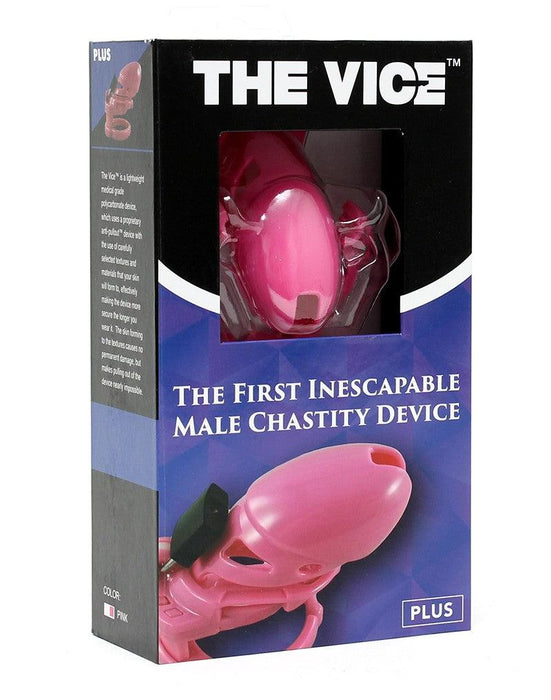 The Vice - Kuisheidskooi - Peniskooi - Chastity Cage - Roze - Verkrijgbaar in de Maten Mini Standaard en Plus-Laced-up.nl