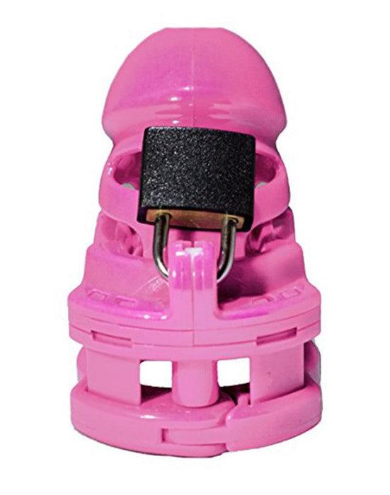 The Vice - Kuisheidskooi - Peniskooi - Chastity Cage - Roze - Verkrijgbaar in de Maten Mini Standaard en Plus-Laced-up.nl