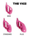 The Vice - Kuisheidskooi - Peniskooi - Chastity Cage - Roze - Verkrijgbaar in de Maten Mini Standaard en Plus-Laced-up.nl