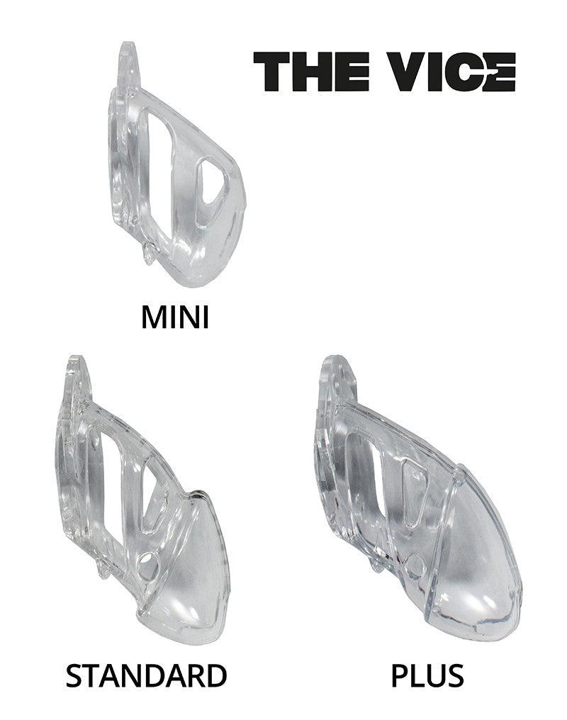 The Vice - Kuisheidskooi - Peniskooi - Chastity Cage - Transparant - Verkrijgbaar in maten Mini Standaard en Plus-Laced-up.nl