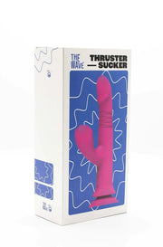 The Wave - Thruster Sucker - Stotende Vibrator met Zuignap en Clitoris Sucker - Roze-Laced-up.nl