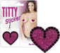 Titty Sticker - Tepelplakkers - Erotische Tepel Stikker - Roze Glitter - Hart-Laced-up.nl