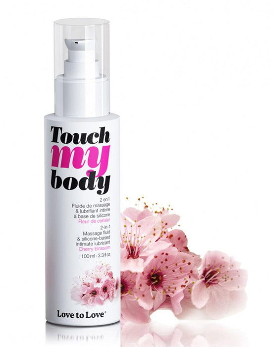 Touch my Body - Glijmiddel En Massageolie 2 In 1 - Kersenbloesem-Laced-up.nl