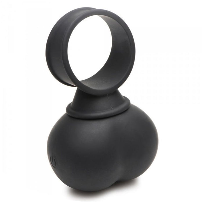 Trinity Vibes 28x Vibrerende Ball Stretcher - Zwart Siliconen-Erotiekvoordeel.nl