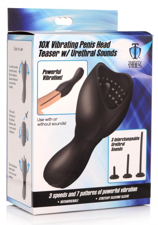 Trinity Vibes - Eikelvibrator met Penisplug - Zwart-Laced-up.nl