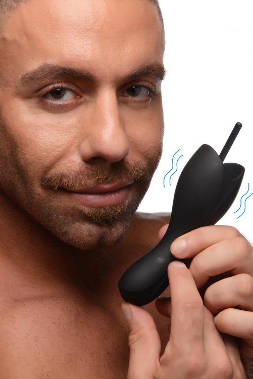 Trinity Vibes - Eikelvibrator met Penisplug - Zwart-Laced-up.nl
