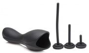 Trinity Vibes - Eikelvibrator met Penisplug - Zwart-Laced-up.nl