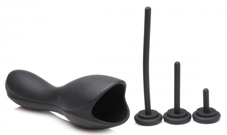 Trinity Vibes - Eikelvibrator met Penisplug - Zwart-Laced-up.nl