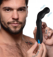 Trinity Vibes - Gebogen Anaal Vibrator - Zwart-Laced-up.nl
