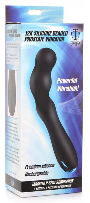 Trinity Vibes - Gebogen Anaal Vibrator - Zwart-Laced-up.nl