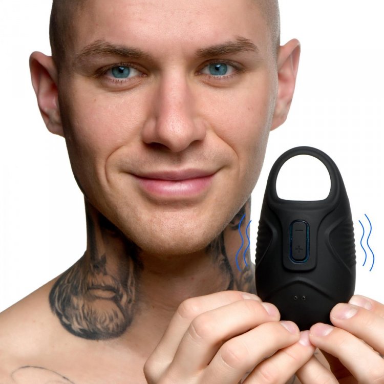 Trinity Vibes - Vibrerende Testikel Massager - Zwart-laced-up.nl