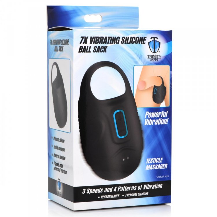 Trinity Vibes - Vibrerende Testikel Massager - Zwart-laced-up.nl