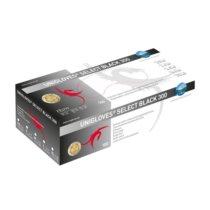 Unigloves - Select Black 300 - Lange chirurgische handschoenen - 100 stuks-Laced-up.nl