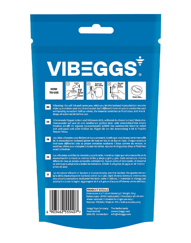 VIBEGGS - Blow Misty - Vibrerende Masturbatie Sleeve èn Vinger Vibrator - Wit-Erotiekvoordeel.nl