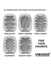 VIBEGGS - Twisty Tongues - Vibrerende Masturbatie Sleeve èn Vinger Vibrator - Wit-Erotiekvoordeel.nl