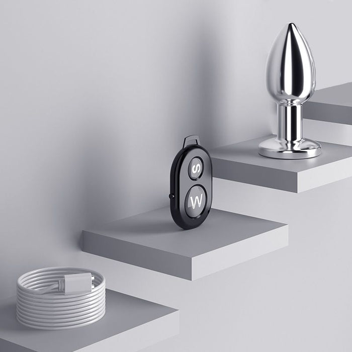 Kiotos - Vibrerende Buttplug - Oplaadbaar & Waterproof - Aluminium-Laced-up.nl