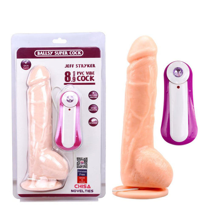 Chisa - Vibrerende dildo Met Zuignap En Afstandsbediening - Jeff - Lichte Huidskleur-Erotiekvoordeel.nl